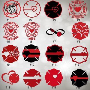 5-6" MALTESE CROSS with HEART VINYL DECAL